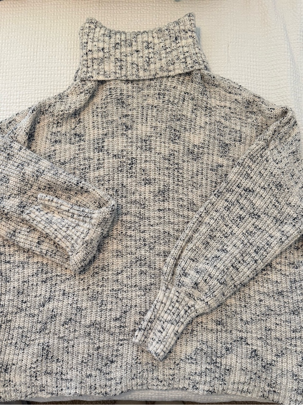 aerie Marled Gray Turtleneck Sweater